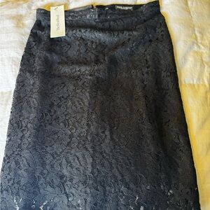 Dolce & Gabbana Elegant Black Lace Pencil Skirt